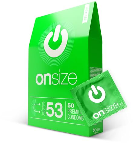 ON) Preservativi ONsize | Larghezza 53 mm | 50 pezzi | Spessore parete 0,07 mm | premium | per Uomini