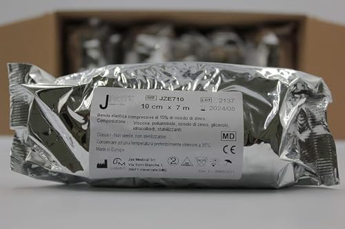 SPAS – Elastiskt bandage med zinkoxid, färdig att använda – för funktionella bandage – 10 cm x 7 m (1)