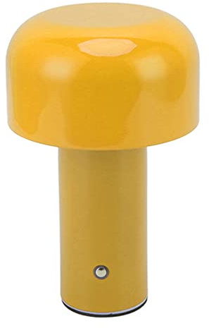 Pilz Lampe, USB Aufladung LED Nachttischlampe kleine dekorative Touch Tischlampe mit 3 Farbmodi, kleines dekoratives Nachtlicht für Schlafzimmer Home Decor Frauen Baby Kinder Gesch (Gold-gelb)