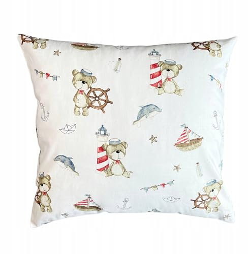 HOUSE ART LIFE Kinder Kissenbezug 40x40 cm Baumwolle – Weich, Atmungsaktiv, mit Zipper, in Verschiedenen Designs – Ideal für Kinderzimmer, Babybett, Maschinenwaschbar, Komfortabler Schlaf