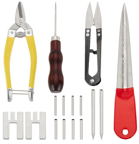AHANDMAKER Korb Korbflechterei Werkzeugset Inklusive Schere Ahlen Stricknadel Geflochtener Verschluss Tube Korbflechten Anfängerset Werkzeugset