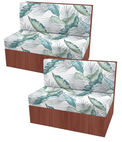 CRFATOP 2 Sets RV Dinette Cushion Covers Printed Camper Cushion Slipcover Stretch 2 Seat Sofa Chair Cover Furniture Protector for RV Camper Car Bench 2 Backrest Covers & 2 Bench Covers,45