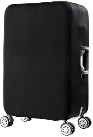 Koffer Schutzhülle,Reise Kofferschutzhülle,Elastisch Kofferhülle,Koffer Abdeckung,Kofferbezug,Luggage Gepäck Cover (Schwarz,L 26-28Zoll)