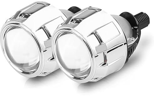 LED Faros Angel Eyes,Angel Eyes LED Marcador 1 pieza de 2,5 pulgadas, 80 mm, LED Halo Angel Eyes, lente de proyector, luces LED bidireccionales de haz alto y bajo Uso apto para H4 H7 9005 HB3 9006 HB4