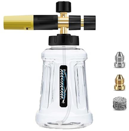 DANCINGBOAR Snow Foam Lance Cannon Fits for Karcher HD(M22 14mm) Foam Cannon Adjustable Soap Sprayer Nozzle Bottle 1L, Foaming Gun for Pressure Washer