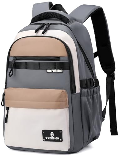 Amythe Sac à Dos Garçon Collège Cartable Adolescent Grande Capacité, Kaki
