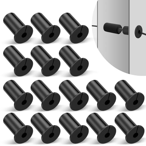 16pcs 3/4 Inch Starlink Wall Grommets, Silicone Starlink Grommet, Rubber Starlink Cable Grommet, Wall Bushing Grommet for Ethernet Cable (19mm Diameter, Black)