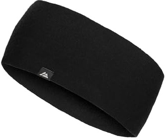 DANISH ENDURANCE Merino Stirnband, Funktionales Bandana, Sport Haarband, Elastisches Schweißband, für Damen & Herren, Schwarz, S/M