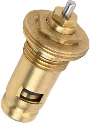 Brass Radiator Thermostat Valve Insert M30 x 1.5 with G1/2 Inch Thread for Heating System Precision Temperature Regulation and Hydraulic Balance, Compatible with Flat Radiators