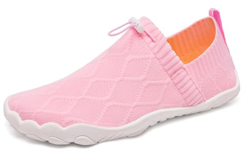 Steppli vattenskor barfota strand simning hav aqua skor för män kvinnor, Rosa, 40 EU