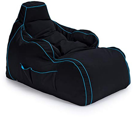 Game Over Video Gaming Sitzsack Liegestuhl | Indoor Wohnzimmer | Seitentaschen für Controller | Headset-Halterung | Ergonomisches Design für entspannten Gamer (Lich Blade)