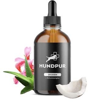 Hundpur Zecken Tinktur 50 ml - Repellent Gegen Zecken - Insektenschutz Hund - Ätherische Öle Gegen Zecken, Flöhe, Milben & Mücken - Made in Germany