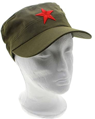 BAOFEN Gorras De Hombre Tela De Algodón Ajustable Casual China Verde Sombreros Planos Estrella Roja Unisex Retro Patrulla Ejército Gorra Regalos,Verde,54Cm-60Cm