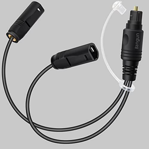 1x2 Digital Audio Splitter, Toslink Digital Fiber Optic Audio Splitter 1 Male Input 2 Female Output (for Home Theatre, Xbox, PS3/PS4)