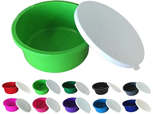 NETPROSHOP Müsli Schale 2 Liter Schüssel mit weißem Deckel Lebensmittelecht, Farbe:Hellgruen