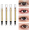 Lidschatten Stift Set - 4 Stück Wasserfester Glitter Eyeshadow Pencil, Highlight Crayon, Make-up Stift und Eyeliner Pen