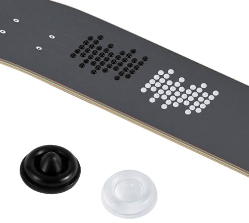 PEUTIER 100pcs Anti-Slip Snowboard Stomp Pads Mat, Self-Adhesive Spike Snowboarding Step Pad Extra Grip Pad Winter Ski Accessories (Clear, Black)