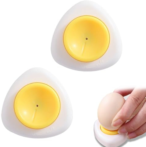 Lot de 2 Outil De Perceur D'oeufs, Perforatrice à œufs, en acier inoxydable,Perceur D'oeufs, Pique Oeuf Perforatrice 1 Trou,Coupe Oeuf À La Coque D'oeuf Séparateur, Perforatrice en Forme D'œuf Poussin