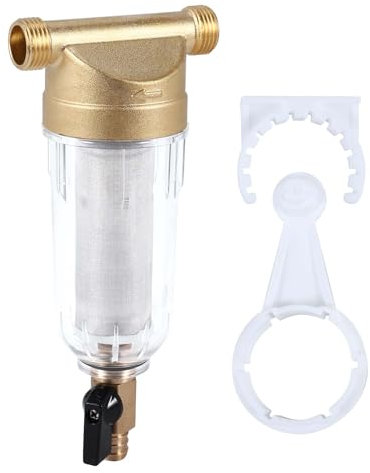 Huudngeje 4 Filtres à Eau à Bouche Fendue Purificateur PréFiltre en Cuivre-Cuve de Lavage à Contre-Courant ÉLimination de la Rouille Tuyau à SéDiments