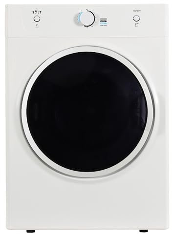 Sôlt SOLVTD7W 7Kg Vented Tumble Dryer – White – C Energy Rated – Freestanding Front Load Dryer with 15 Programmes, Reverse Tumble Action, Compact Size H82 x W60 x D55 cm