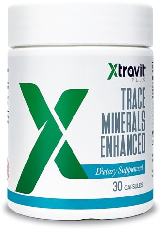 Xtravit Trace Minerals Enhanced Supplement – Multi Mineral Complex for Men & Women with Zinc, Selenium, Boron, Chromium & Iodine - May Support Energy, Hydration & Immunity - Non-GMO, 30 Capsules