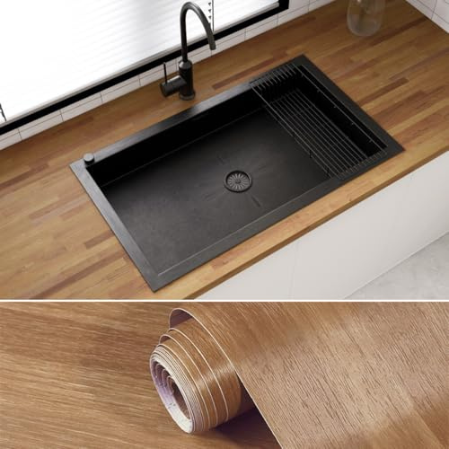 80cm×3m, Wood Panel Wallpaper Vinyl Wrap for Furniture, Sticky Back Plastic Roll, Thick Heat Resistant Wood Effect Vinyl Self Adhesive Contact Paper Furniture Stickers for Kitchen Worktop Cupboards