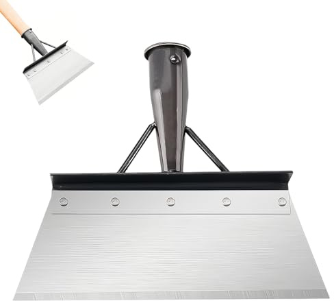 YFaith Pala para Quitar Malas Hierbas, 30 cm Palas de Jardín Multifuncional, Acero al Manganeso Pala Jardineria, Negro Palas de Limpieza, para Quitar Musgo, Nieve y Hielo