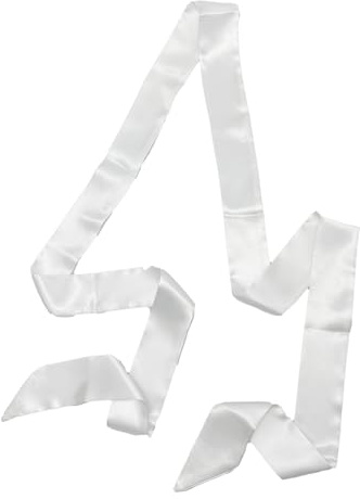 xx-uv Long Silky Satin Scarf for Women | 2-Metre Skinny Ribbon for Hair, Neck & Handbag | Elegant Sash Belt for Dresses (White)