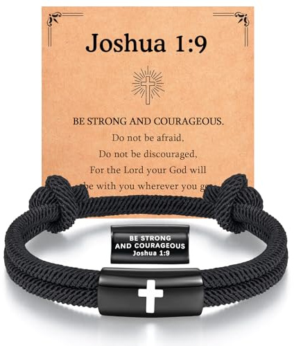 EYQV Christening Gift for Boy, Cross Charm Bracelet