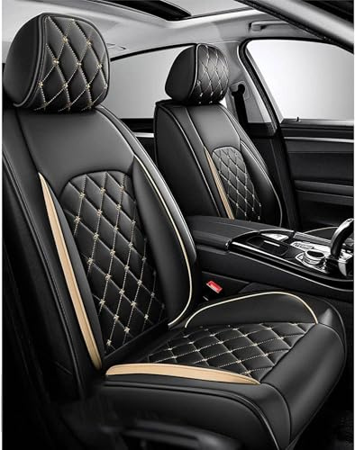 Funda Asiento Coche Universal, 5 Plazas, Material Impermeable para Turismos, Protección Completa para Vehículo, Guld