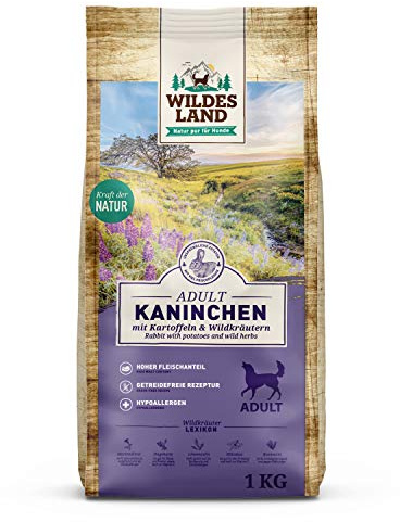 WILDES LAND – Wild | Trockenfutter mit extra hohem Fleischanteil und natürlichen Zutaten für ausgewachsene Hunde. Alleinfutter ohne Zusatzstoffe im Beutel | 1kg Wild