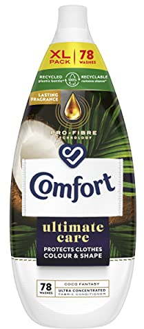 Comfort Ultimate Care Ultra-Concentrated Fabric Conditioner with Lasting Fragrance Intense Liquid Fabric Softener 78 Wash, 1.18 L (Coco Fantasy, Buy 1)