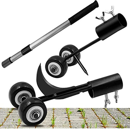 Hmpet Extractor de Maleza,2 Pcs Desyerbador Telescópico,Herramienta para Arrebatar Malas Hierbas con Ruedas,Longitud Telescópica 56-95CM,para Patio, Patio, Acera, Grietas y Arrebatador de Hendiduras