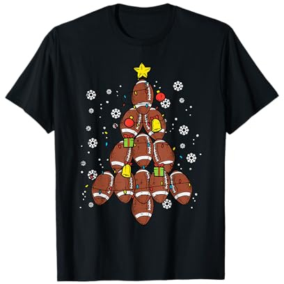 American Football Weihnachts-Pyjama, Weihnachtsbaum, Sportanzug T-Shirt