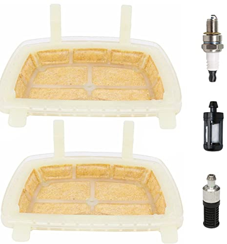 ZAMDOE Air Filter Kit with Spark Plug Fuel Filter Oil Filter for STIHL MS171 MS181 MS211 MS 171C MS181C MS211C Chainsaw; Replaces 1139 120 1602