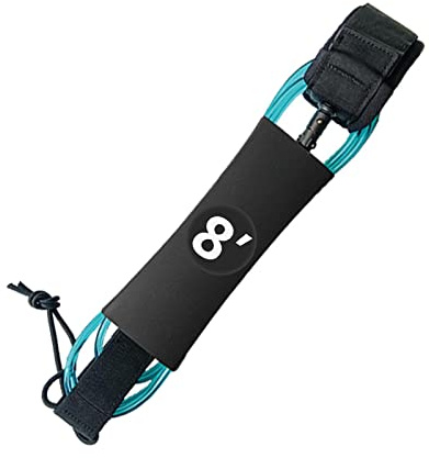 Perfeclan Surfboard Leash, Elastic Surf Leg Foot Rope, Straight Stand up Paddle Board Leash, Strong Paddle Board Ankle Strap Surf Leash for Paddleboard, Raft