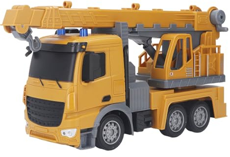 Srliya Remote Control Tower Crane Truck Toy Interactive Educational RC Engineering Lift Model Truck for Kids for Home