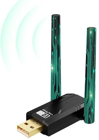 Bluetooth Adapter für PC, RENGOGA 5.4 USB Bluetooth Adapter 150M Langstrecken USB Bluetooth Dongle,Stick für Windows 11/10/8.1/7 Plug and Play für Desktop Laptop PC Headset Tastatur Maus