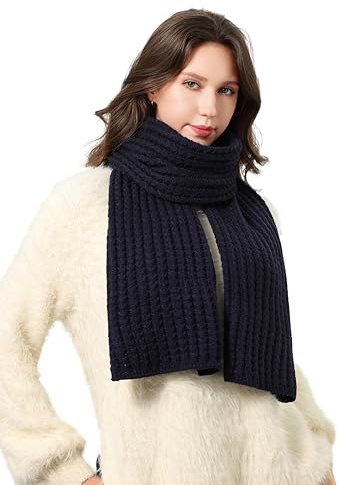 DonDon halsduk damer vinter sjal scarf stickad halsduk varm mjuk
