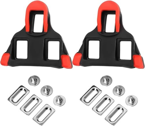 Cuilane Premium SPD Cleats für Fahrradschuhe, kompatibel mit Shimano SPD SL Cleats, langlebig, rutschfest, Hochleistungs-Pedalklampen für Rennräder und Indoor-Bikes, Rot