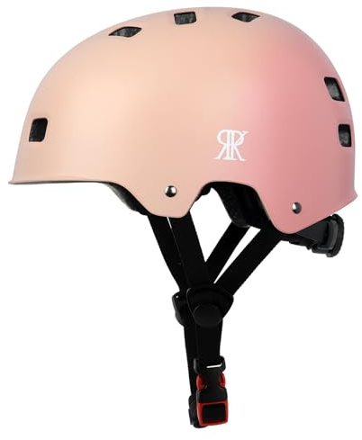 Youth Kids Bike Helmet, Skateboard Bicycle Helmet for Age 5-8-10-12-14 Teen Boys Girls Adjustable and Multi-Sport for Scooter Roller Skate (Peach Pink Gradient, Medium)