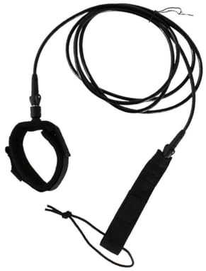 Zambuph Correa Flexible para Tabla de Surf, Juntas de Acero Inoxidable, Cuerda Paleta PU para Surf, Resistente al Desgaste, Estable para Surfear, Unisex, Negro, 5 Pulgadas
