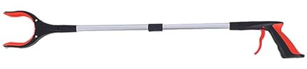 UBOHUZ 81 cm (32 tum) vikbar gripförlängare handverktyg, sandräckare, plockare, hopfällbar sophämtning, för vuxna (röd)