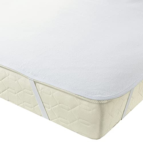 Erwin Müller wasserdichte Molton Matratzenauflage Cottbus bis 20 cm Höhe geeignet - saugstark, Übereckgummibänder, kochfest und trocknergeeignet