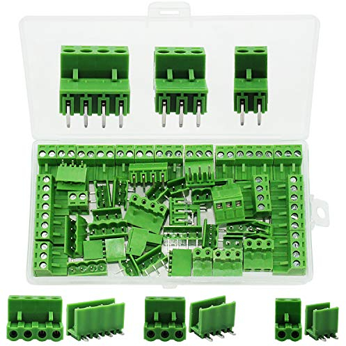 beihuazi® PCB Schraubklemmen 5.08mm Gerade Screw Terminal Block steckbare Anschlussblöcke für PCB Leiterplatten/Board/Klemmenblock 2EDG Socket?2 Pin-10 Paare, 3 Pin-10 Paare,4 Pin-5 Paare?