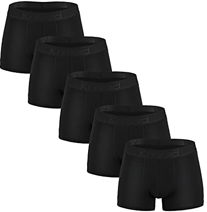 KNITLORD Calzoncillos slip para hombre de bambú transpirables y suaves, set de calzoncillos para hombre multicolor, L