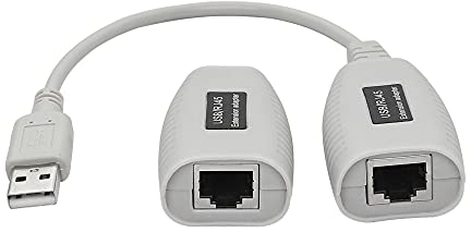 SinLoon USB Over RJ45, Cat Extension Cable - USB 2.0 to RJ45 LAN Adapter, Up to 150ft
