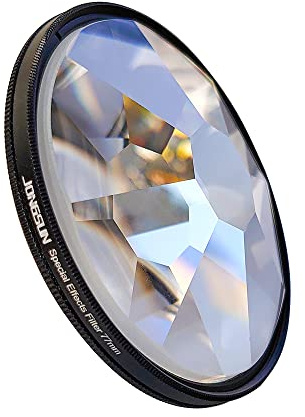 JONGSUN 8-sidig kalejdoskop prisma specialeffektfilter 77 mm FX glas bländning vidskärm film anamorphotisk DSLR film video fotografi kamera filter tillbehör (8-sidig kalejdoskop)