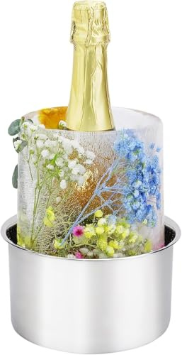 Molde de hielo, molde de cubo de hielo, enfriador de botellas de vino, molde de cubo de hielo para vino, champán y cócteles, regalo ideal para fiestas especiales, bodas, día de la madre, Acción de