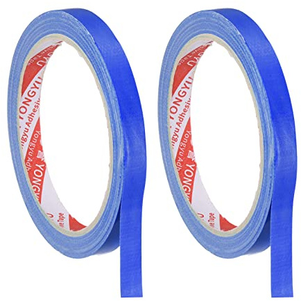 PATIKIL 33 Pies x 0.4 Mesa Tenis Lateral Cinta, 2 Paquete Mesa Tenis Borde Cinta Disponible en 20 Raquetas Proteja los Bordes de Goma y Hoja para Paletas, Azul
